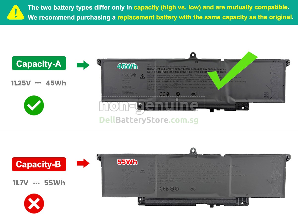 Dell 2CVPR replacement battery