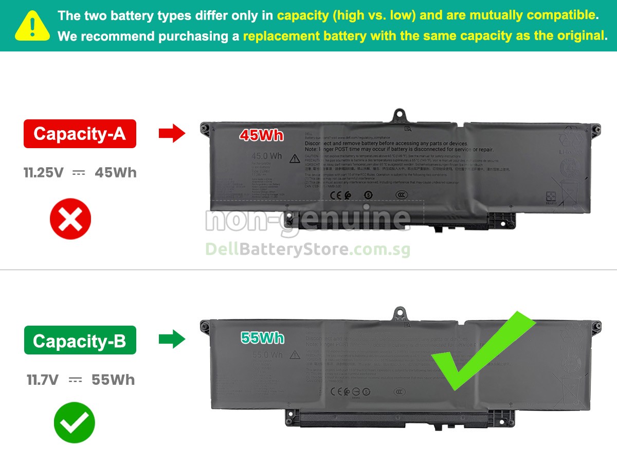 Dell 2CVPR replacement battery