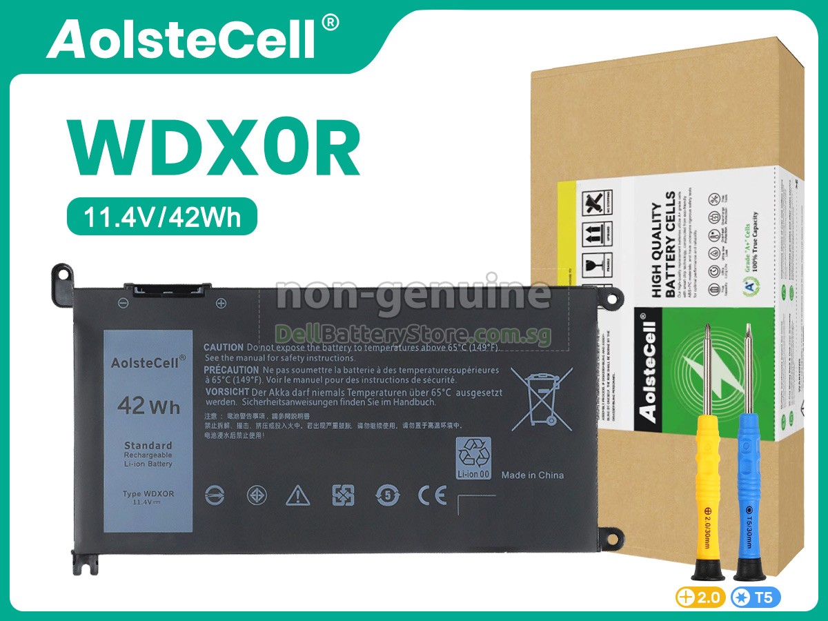 thumbnail image 2 of 42Wh WDX0R Replacement Battery For Dell Inspiron 13 7378, 13 5000, 5378, 5368, 15 Series – 11.4V Li-Ion 2 of 3